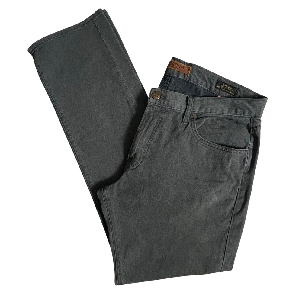 AGAVE DENIM Rocker Classic Taper Jeans‎ Mens 38 Driftwood Vintage Grey